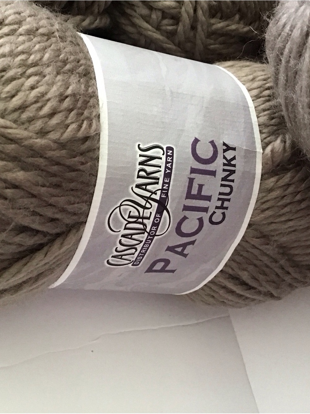 Cascade Yarns Pacific Chunky Wool Blend in Taupe - 7 Skeins Same Dye Lot